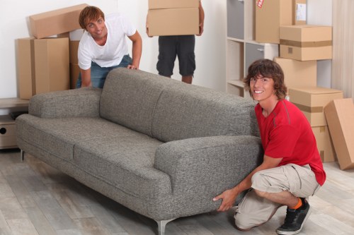 Moving furniture and boxes with a van service